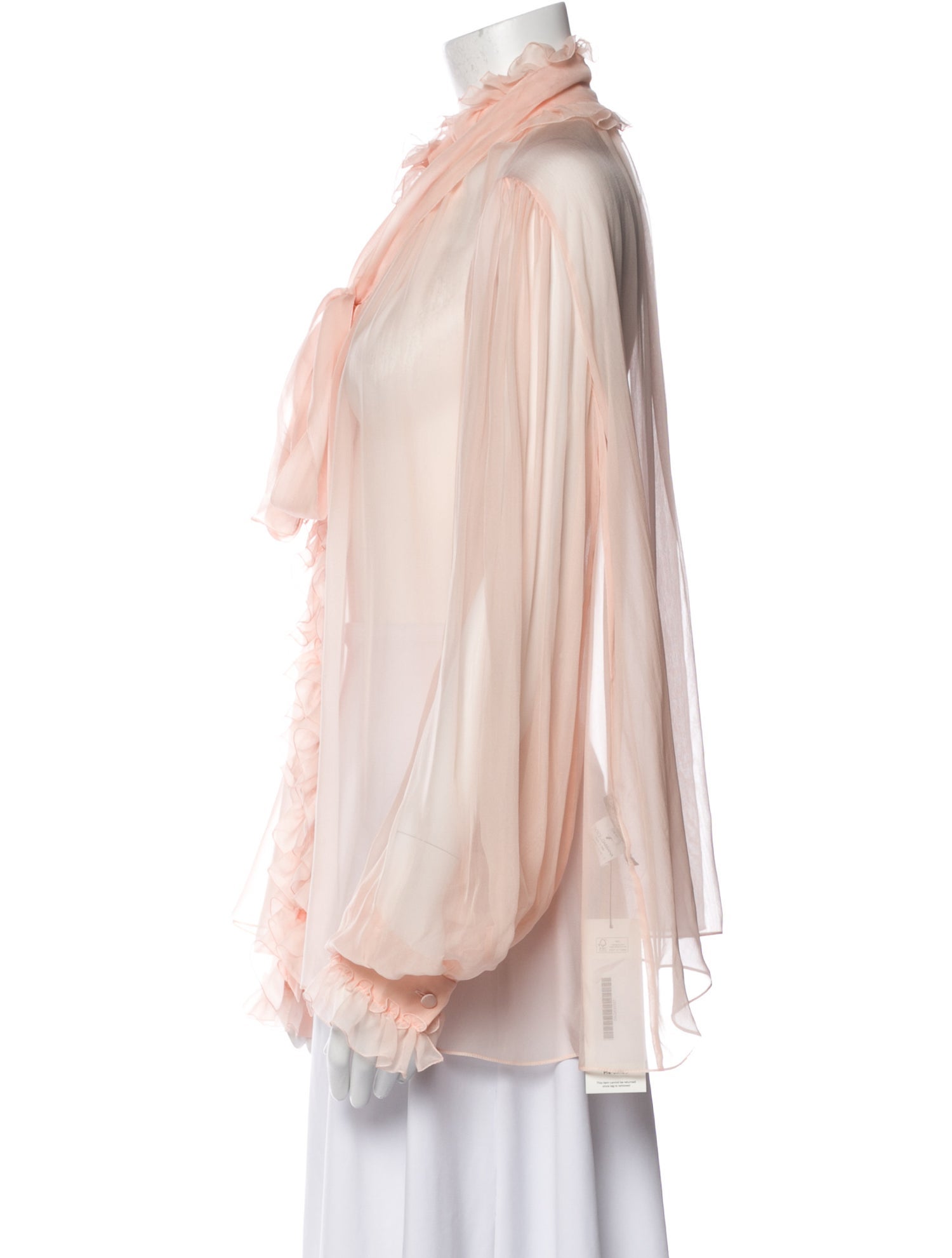 Dolce & Gabbana Silk Mock Neck Blouse