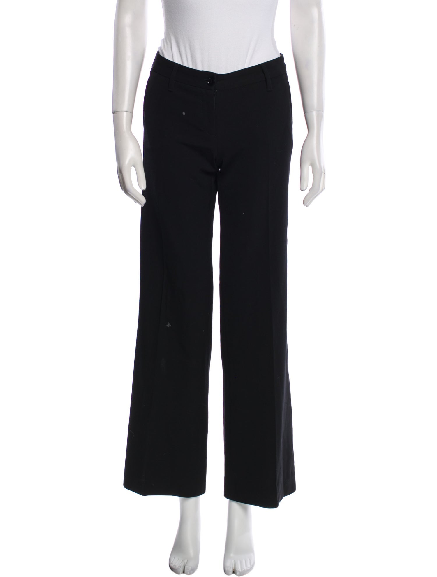 Dolce & Gabbana Virgin Wool Wide Leg Pants