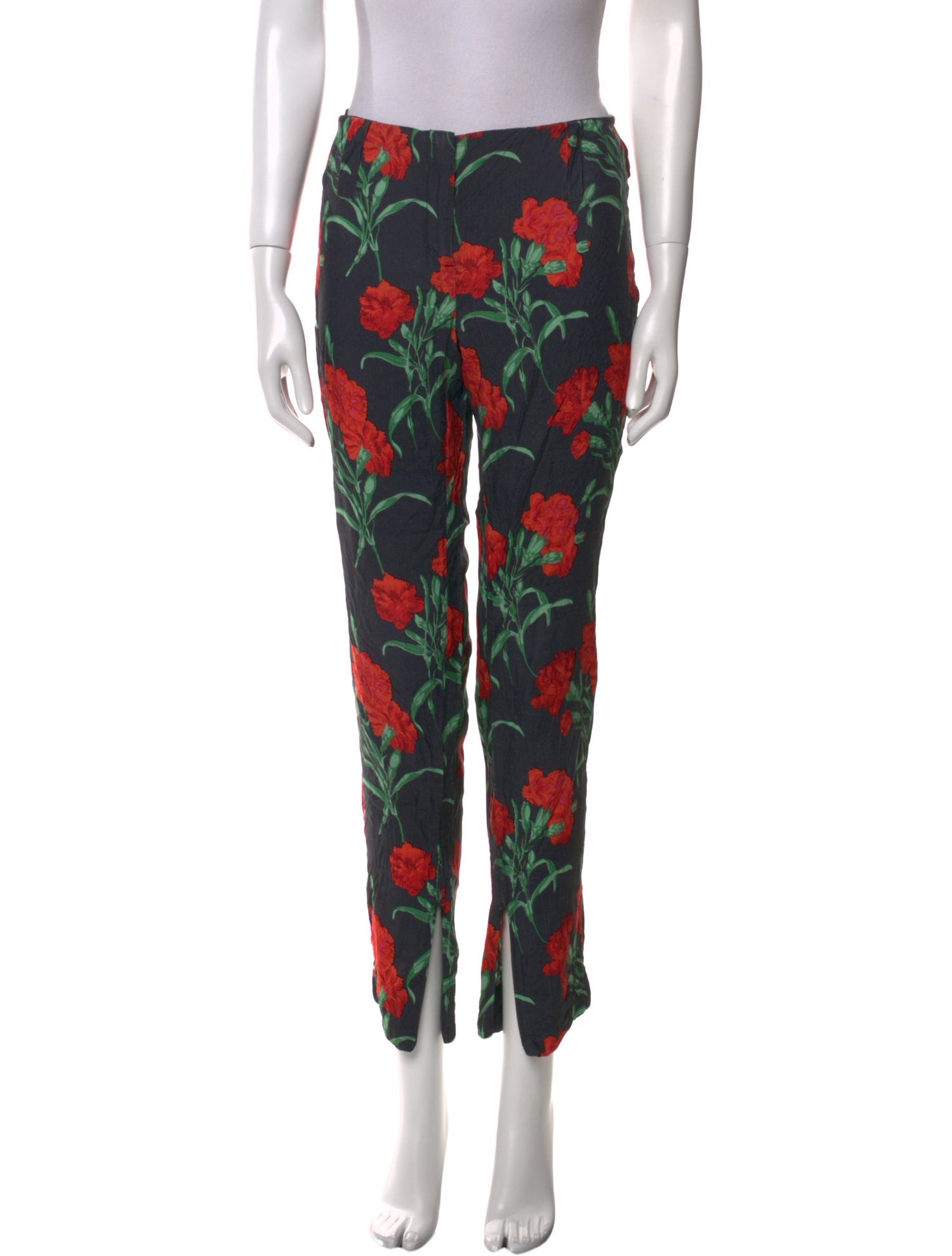 Dolce & Gabbana Floral Print Straight Leg Pants
