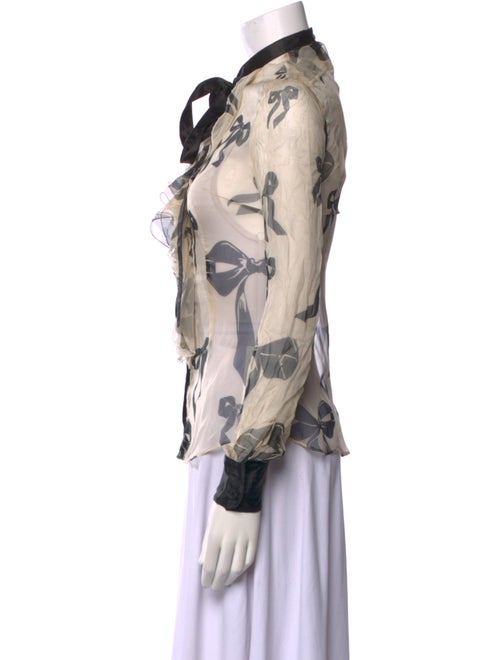 Dolce & Gabbana Silk Printed Button-Up Top
