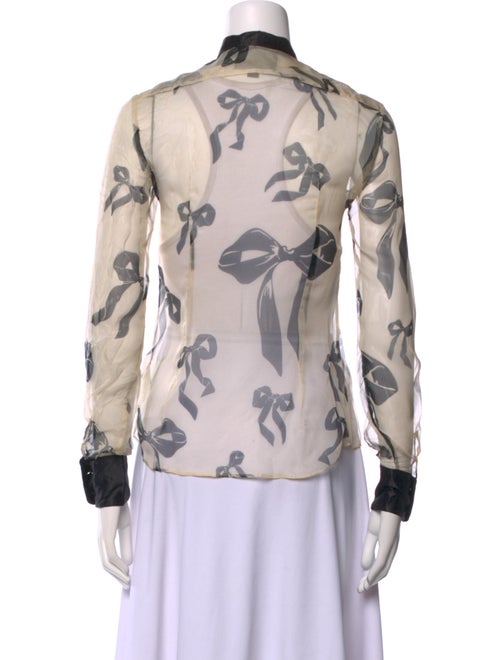 Dolce & Gabbana Silk Printed Button-Up Top
