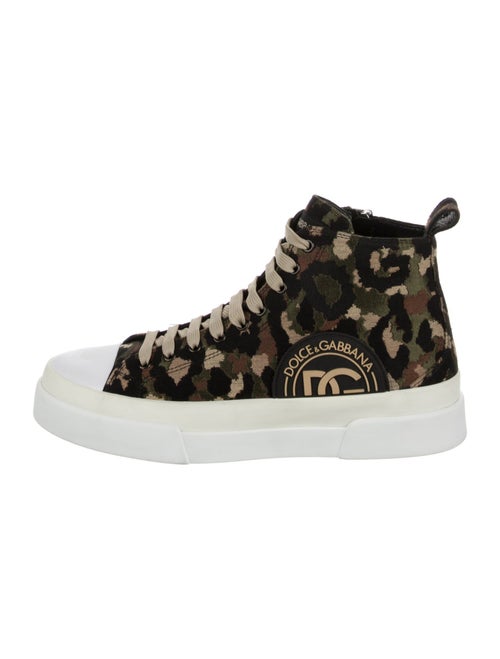Dolce & Gabbana Canvas Animal Print Sneakers