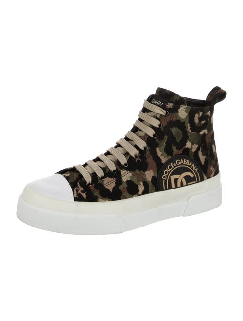 Dolce & Gabbana Canvas Animal Print Sneakers