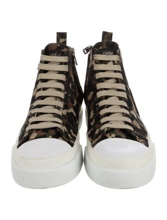 Dolce & Gabbana Canvas Animal Print Sneakers