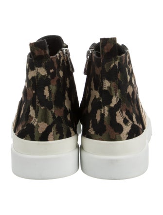 Dolce & Gabbana Canvas Animal Print Sneakers