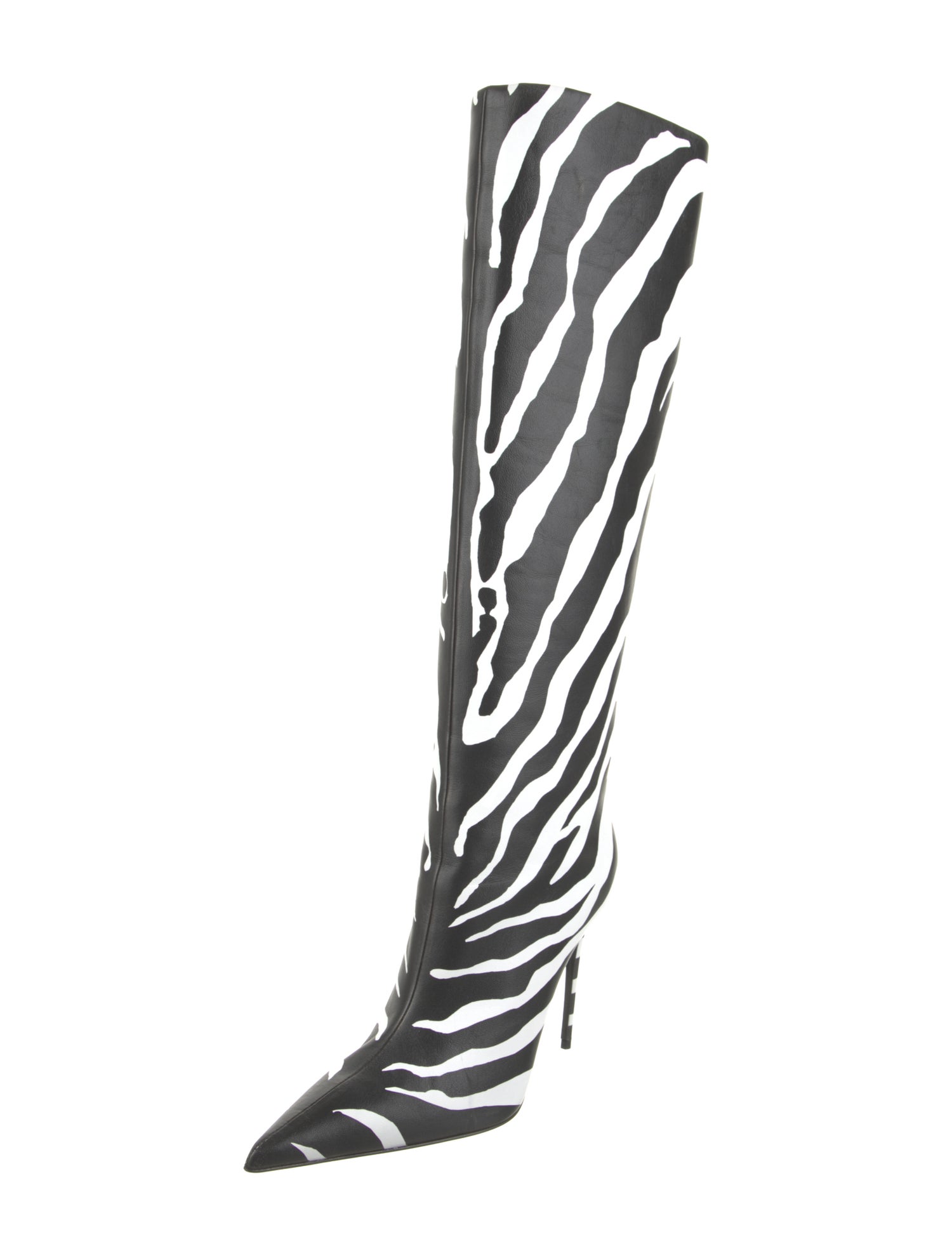 Dolce & Gabbana Leather Animal Print Sock Boots