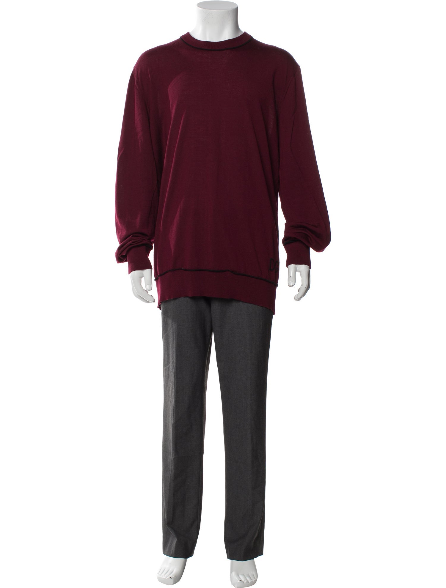 Dolce & Gabbana Virgin Wool Crew Neck Pullover