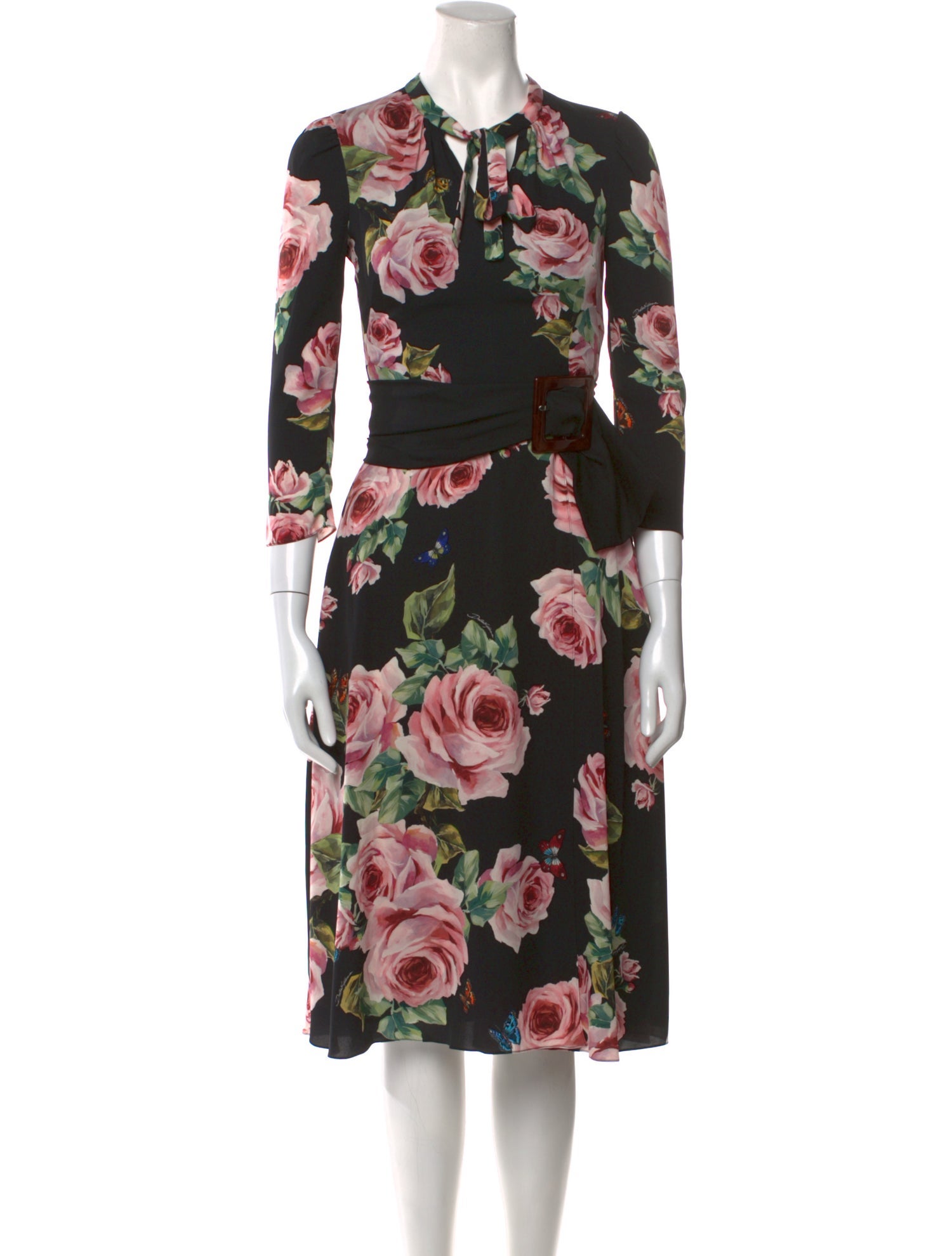 Dolce & Gabbana Silk Knee-Length Dress