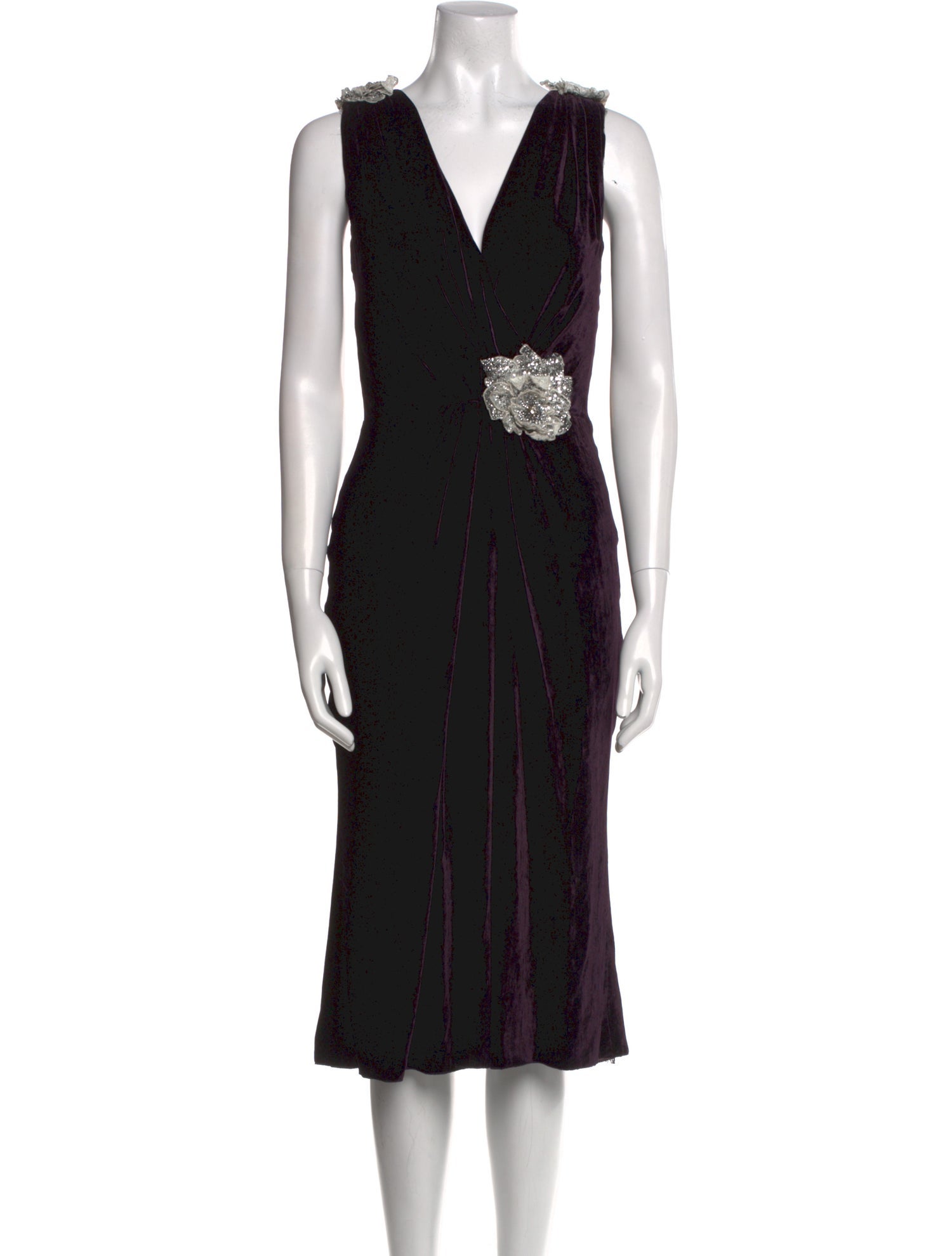 Dolce & Gabbana Virgin Wool Midi Length Dress