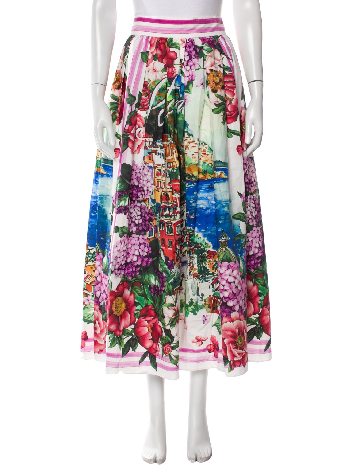 Dolce & Gabbana Printed Midi Length Skirt