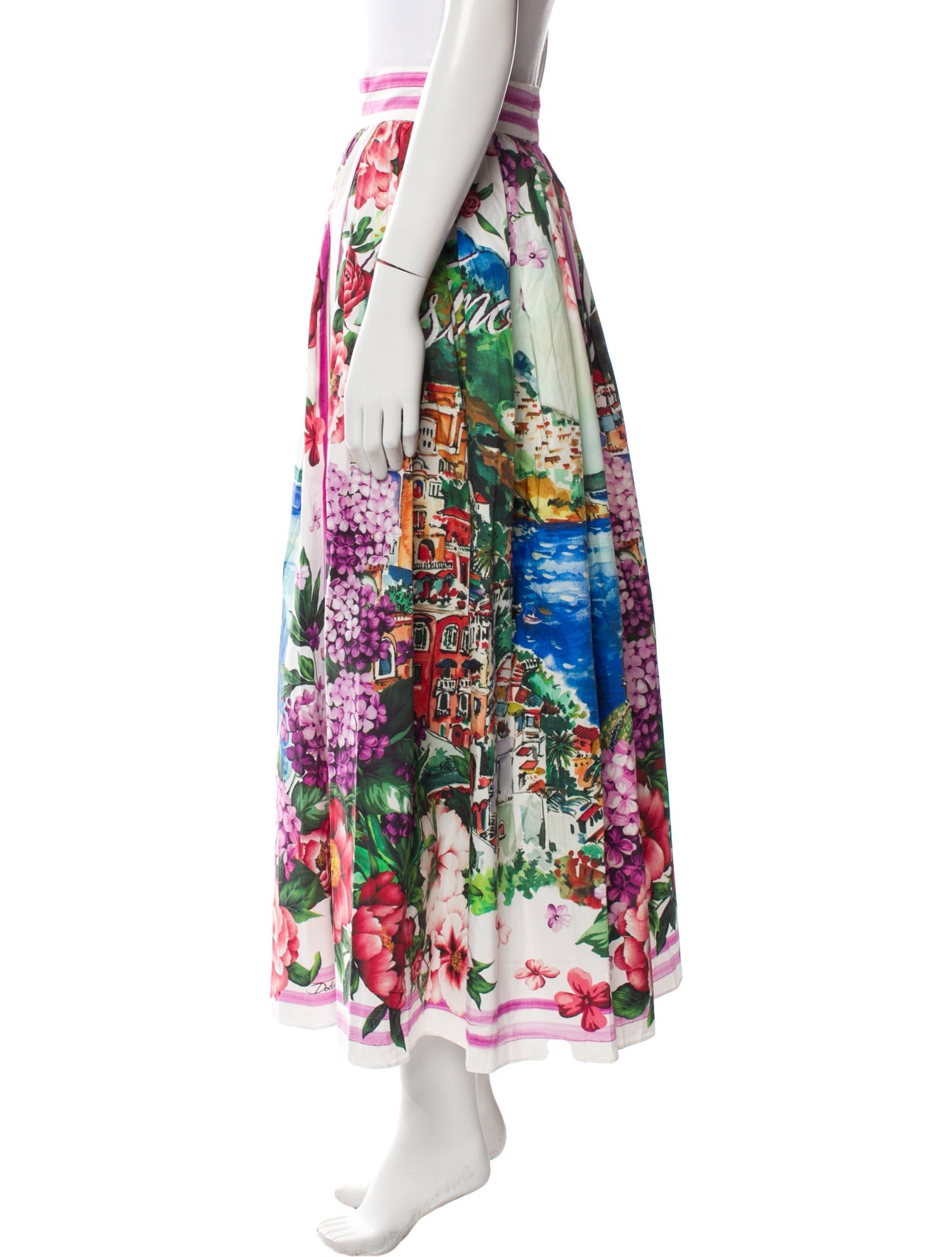 Dolce & Gabbana Printed Midi Length Skirt