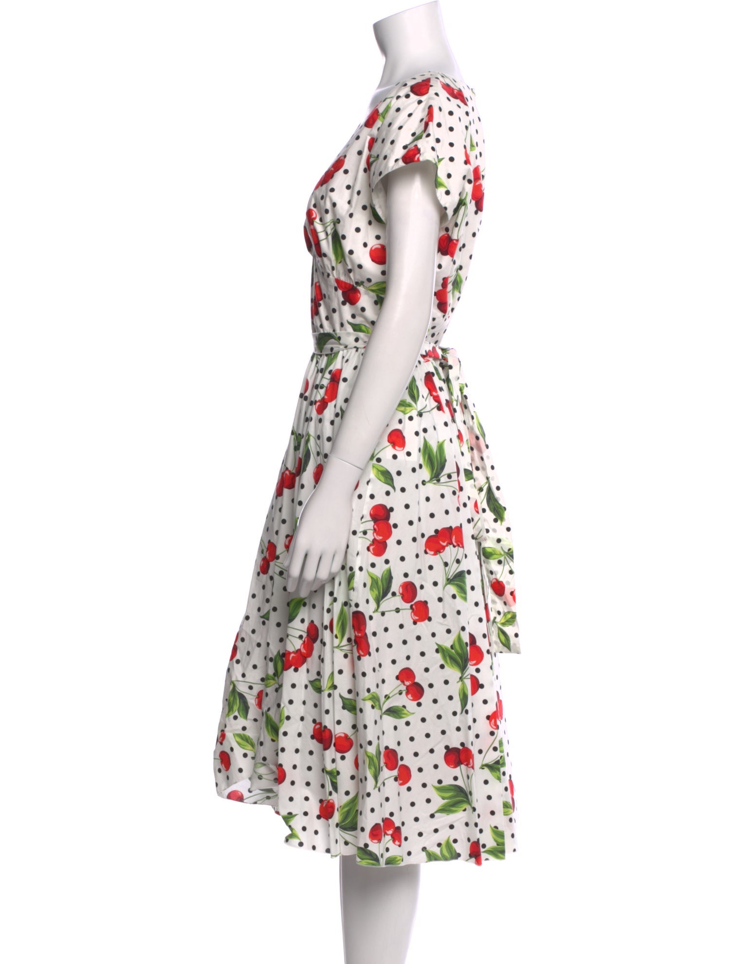 Dolce & Gabbana Polka Dot Print Midi Length Dress