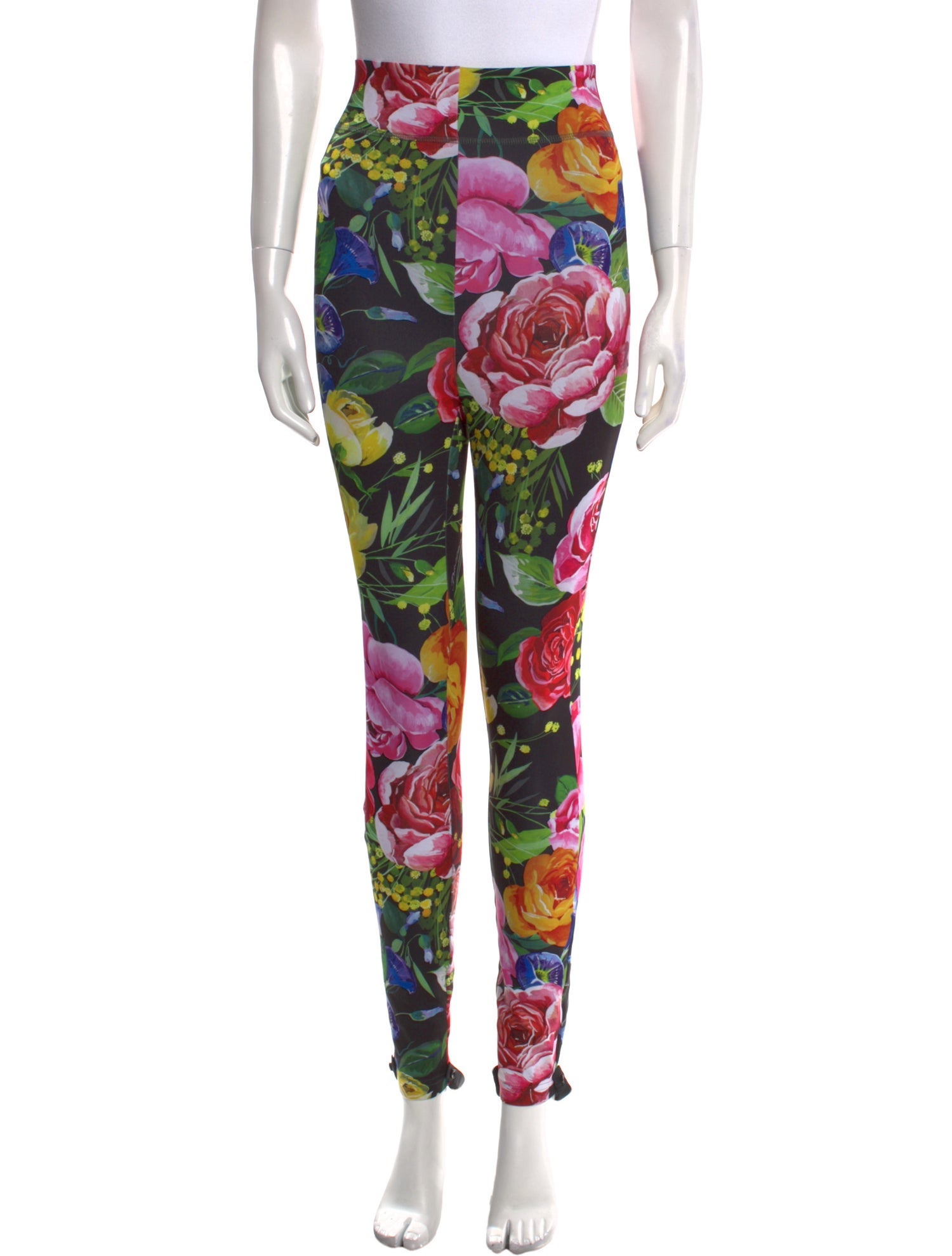 Dolce & Gabbana Floral Print Skinny Leg Pants