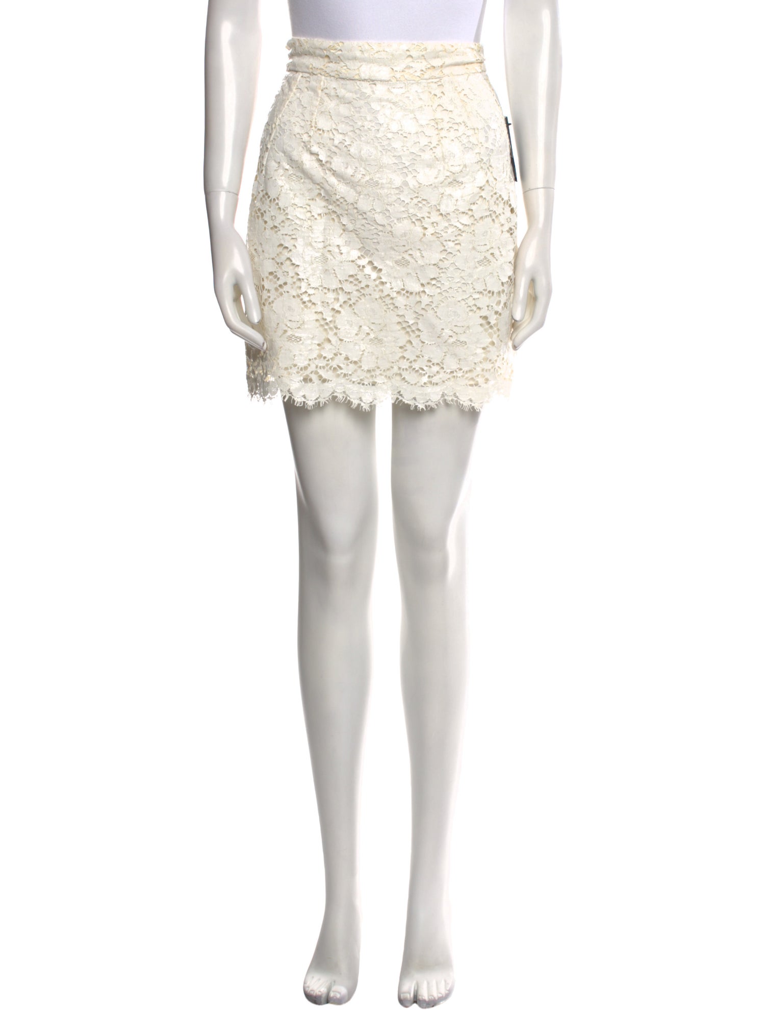 Dolce & Gabbana Lace Pattern Mini Skirt
