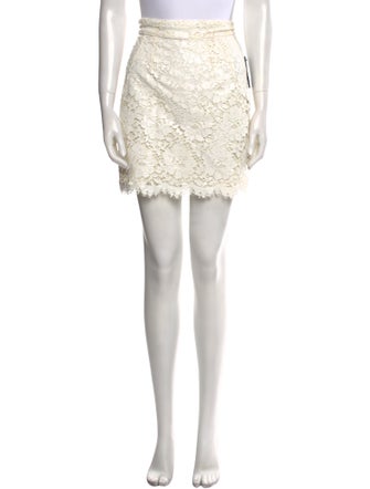 Dolce & Gabbana Lace Pattern Mini Skirt