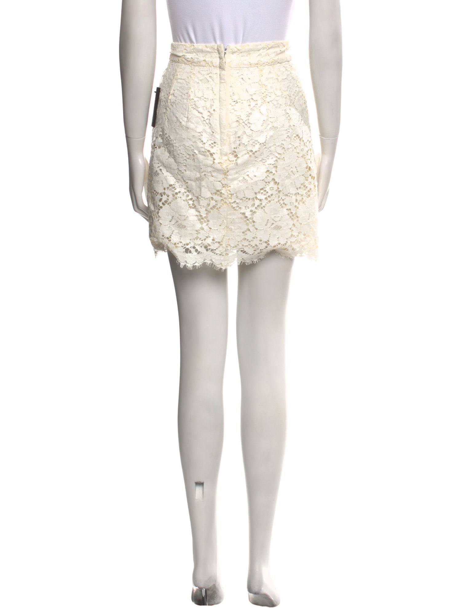 Dolce & Gabbana Lace Pattern Mini Skirt