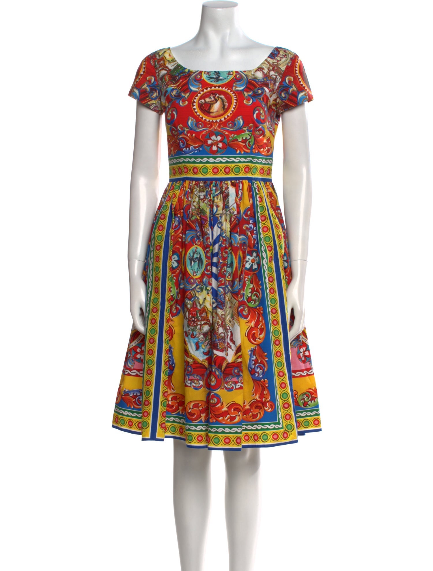 Dolce & Gabbana Printed Knee-Length Dress