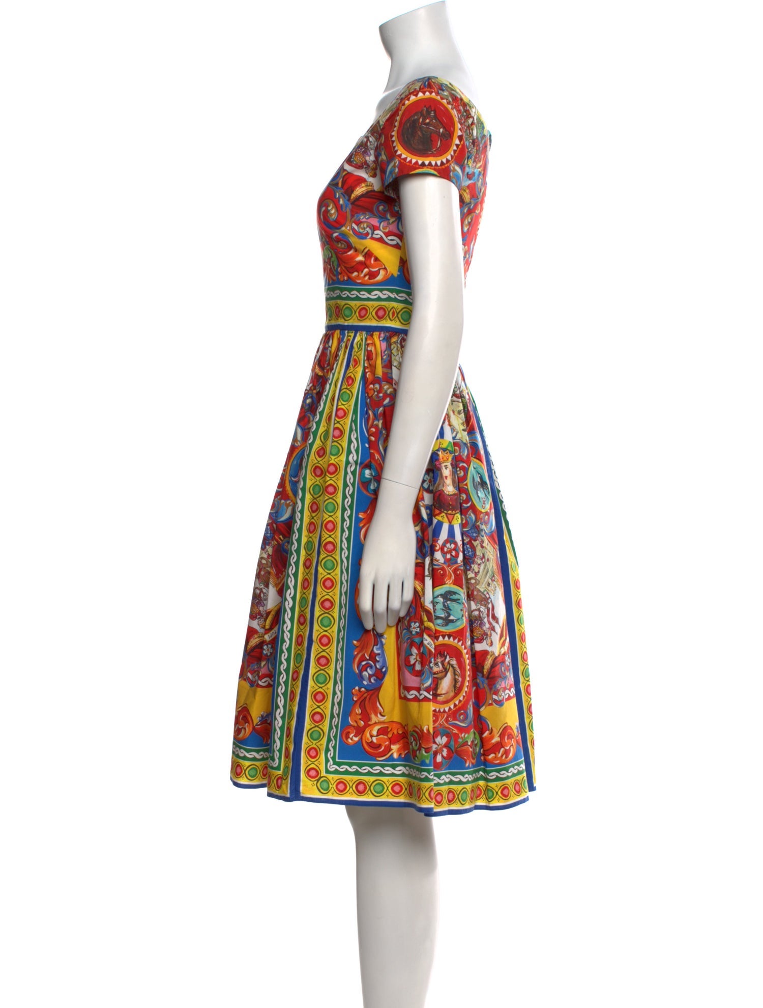 Dolce & Gabbana Printed Knee-Length Dress