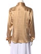 Dolce & Gabbana Silk Long Sleeve Button-Up Top