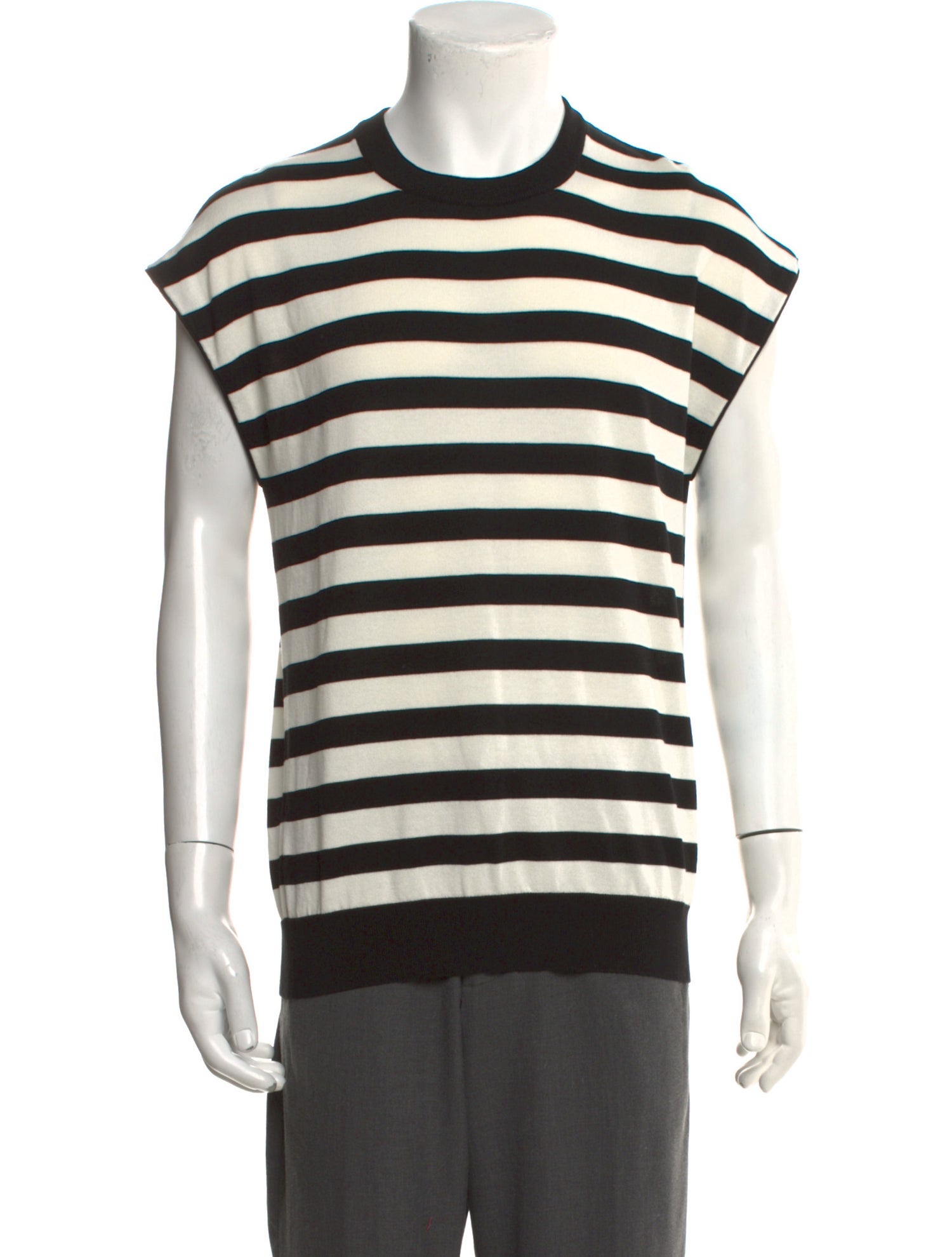 Dolce & Gabbana Striped Crew Neck Sweater Vest w/ Tags