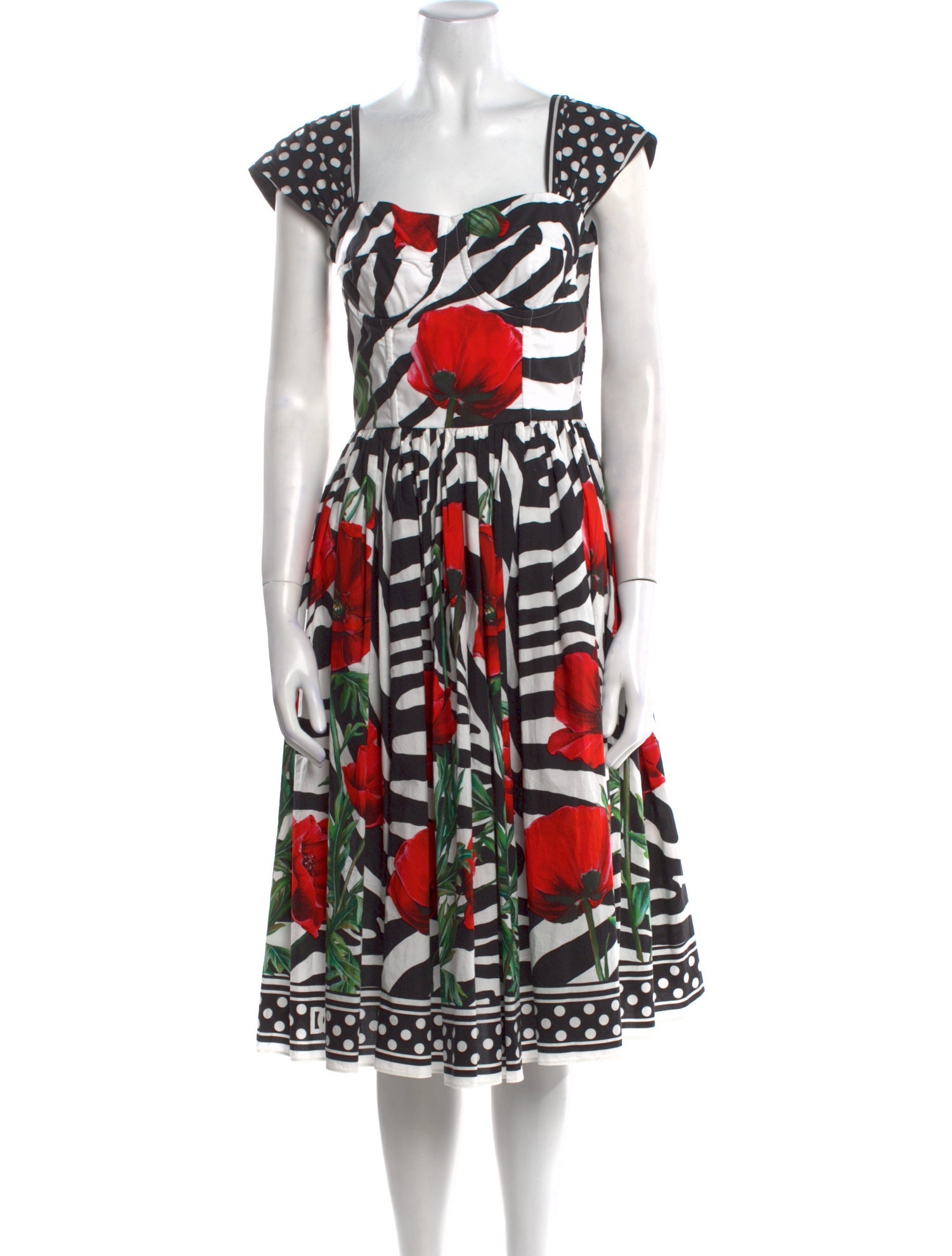 Dolce & Gabbana Printed Midi Length Dress