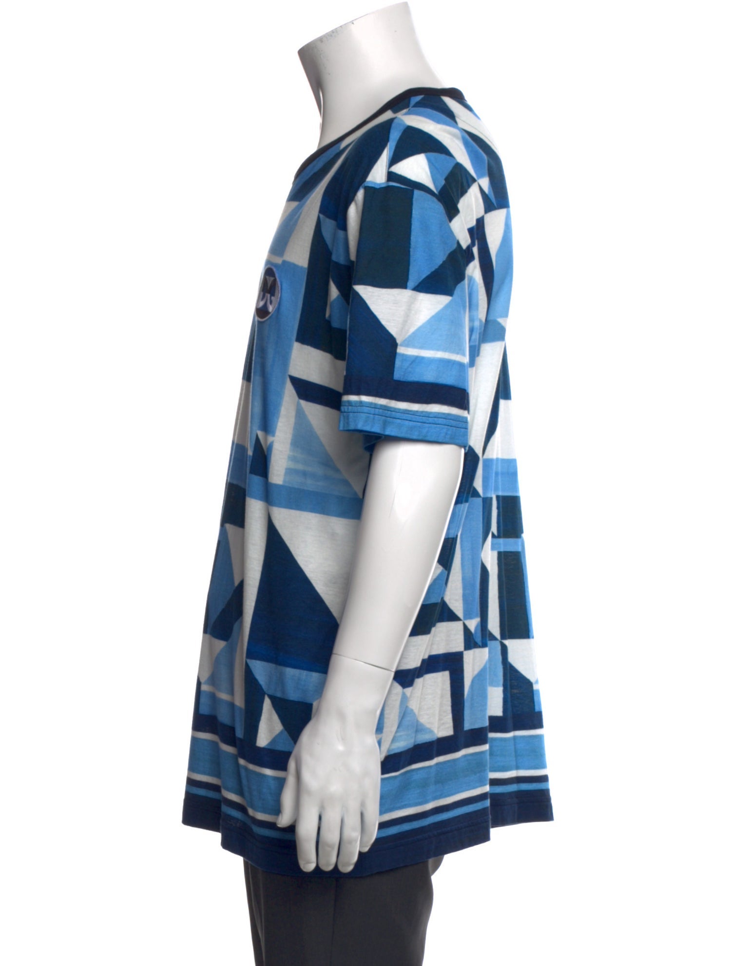 Dolce & Gabbana Colorblock Pattern Crew Neck T-Shirt