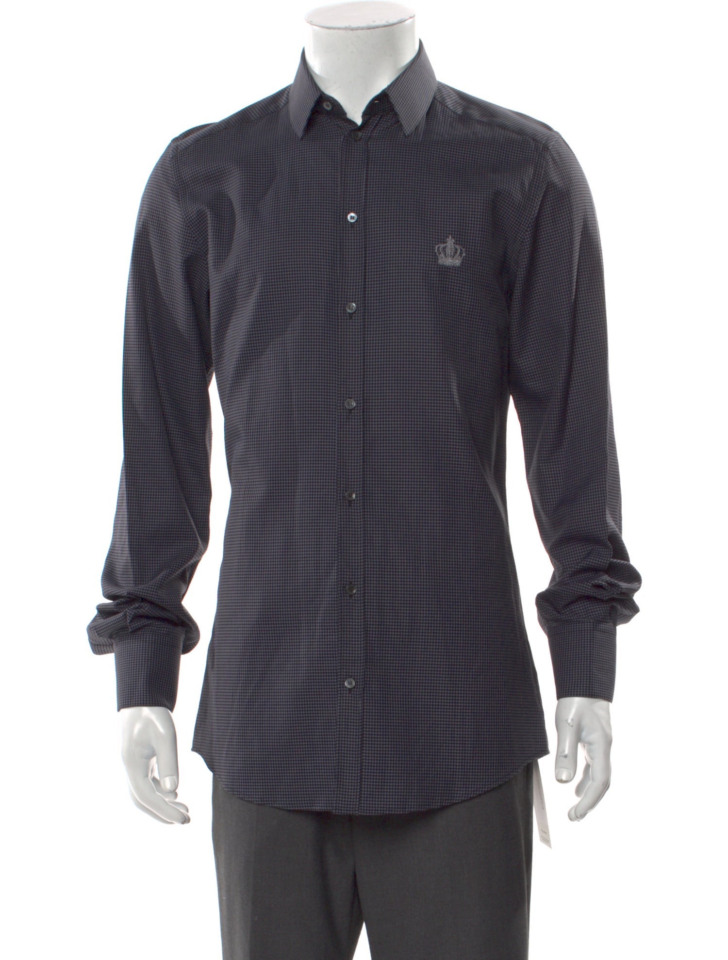 Dolce & Gabbana Plaid Print Long Sleeve Shirt w/ Tags