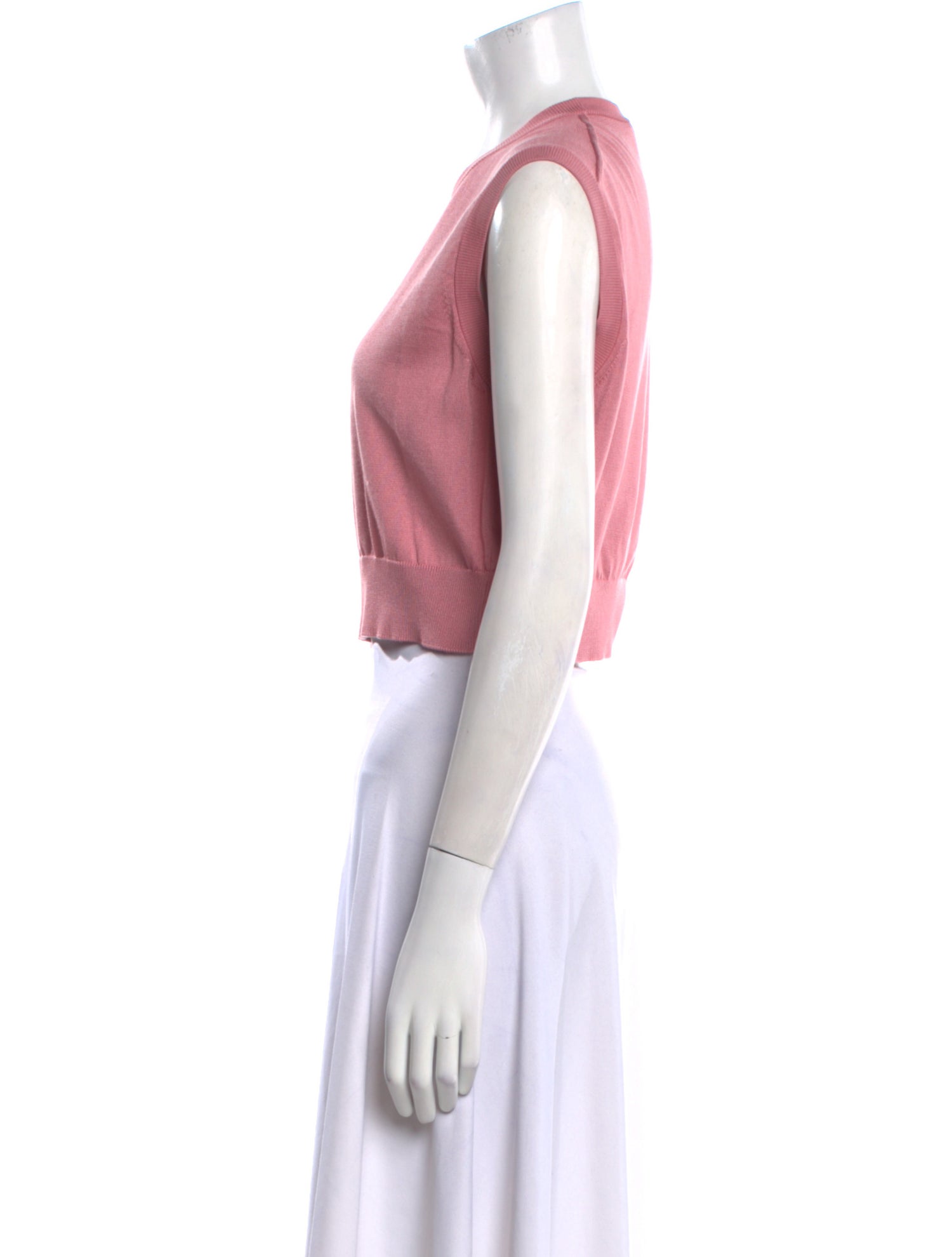 Dolce & Gabbana Silk Crew Neck Crop Top