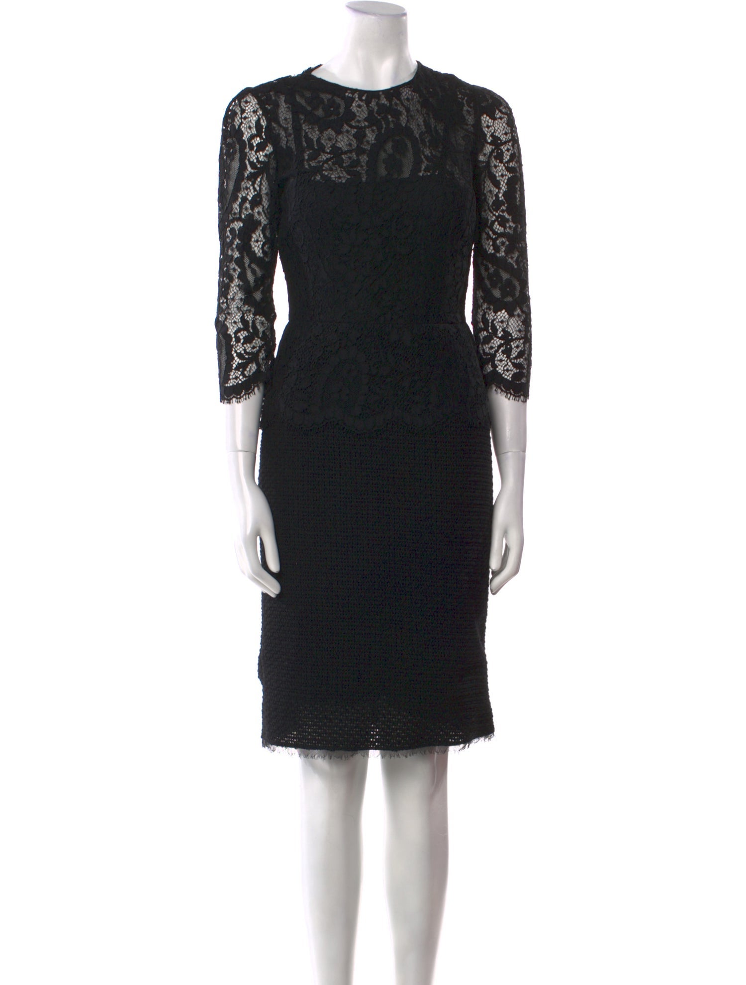 Dolce & Gabbana Lace Pattern Knee-Length Dress