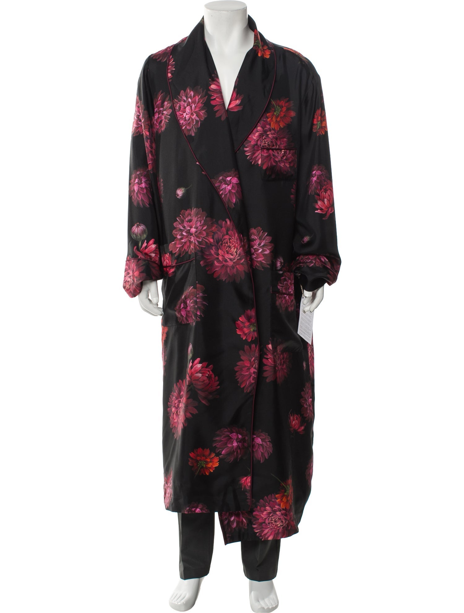 Dolce & Gabbana Silk Floral Print Robe w/ Tags