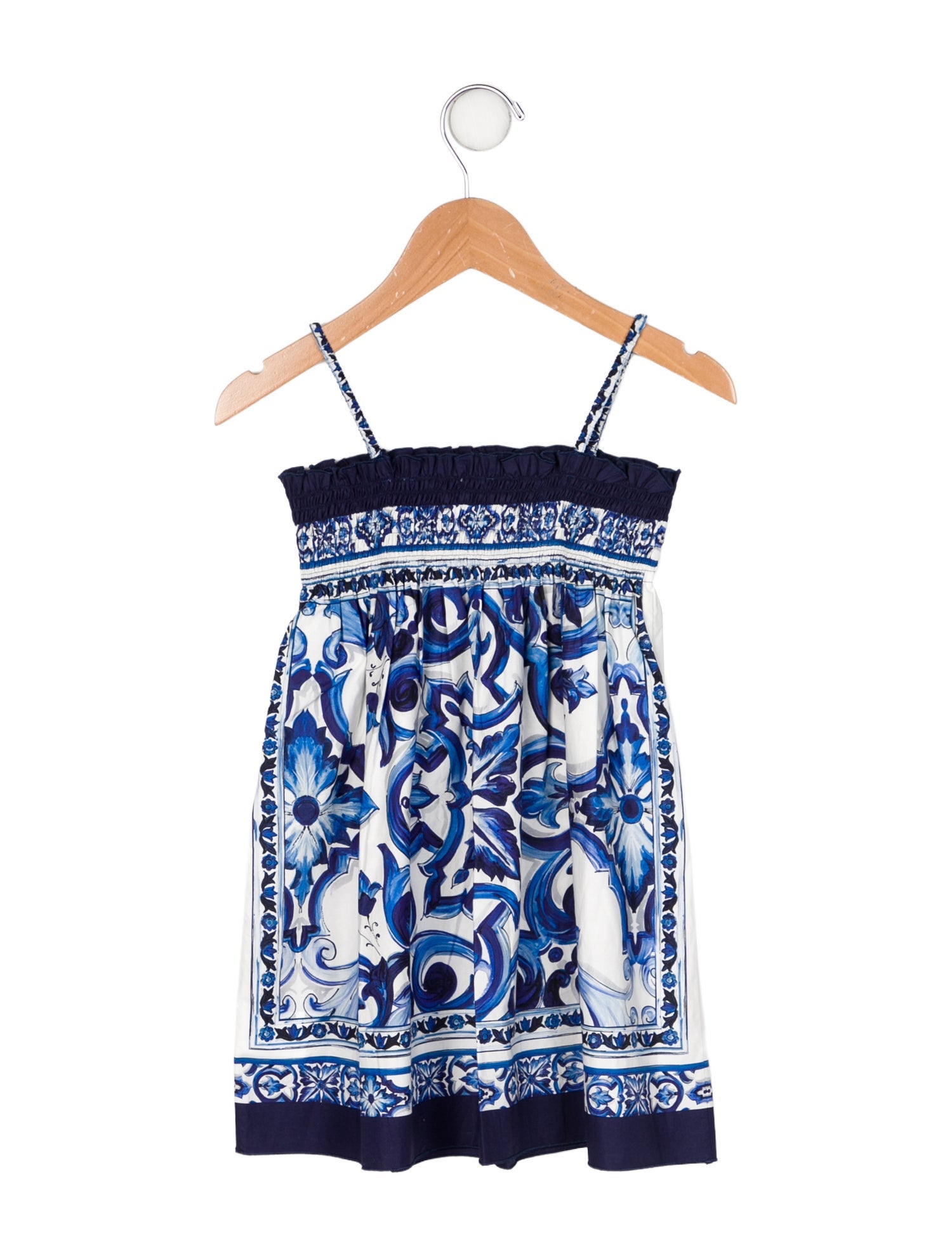 Dolce & Gabbana Toddler Girls' Majolica Short Sleeve Dress