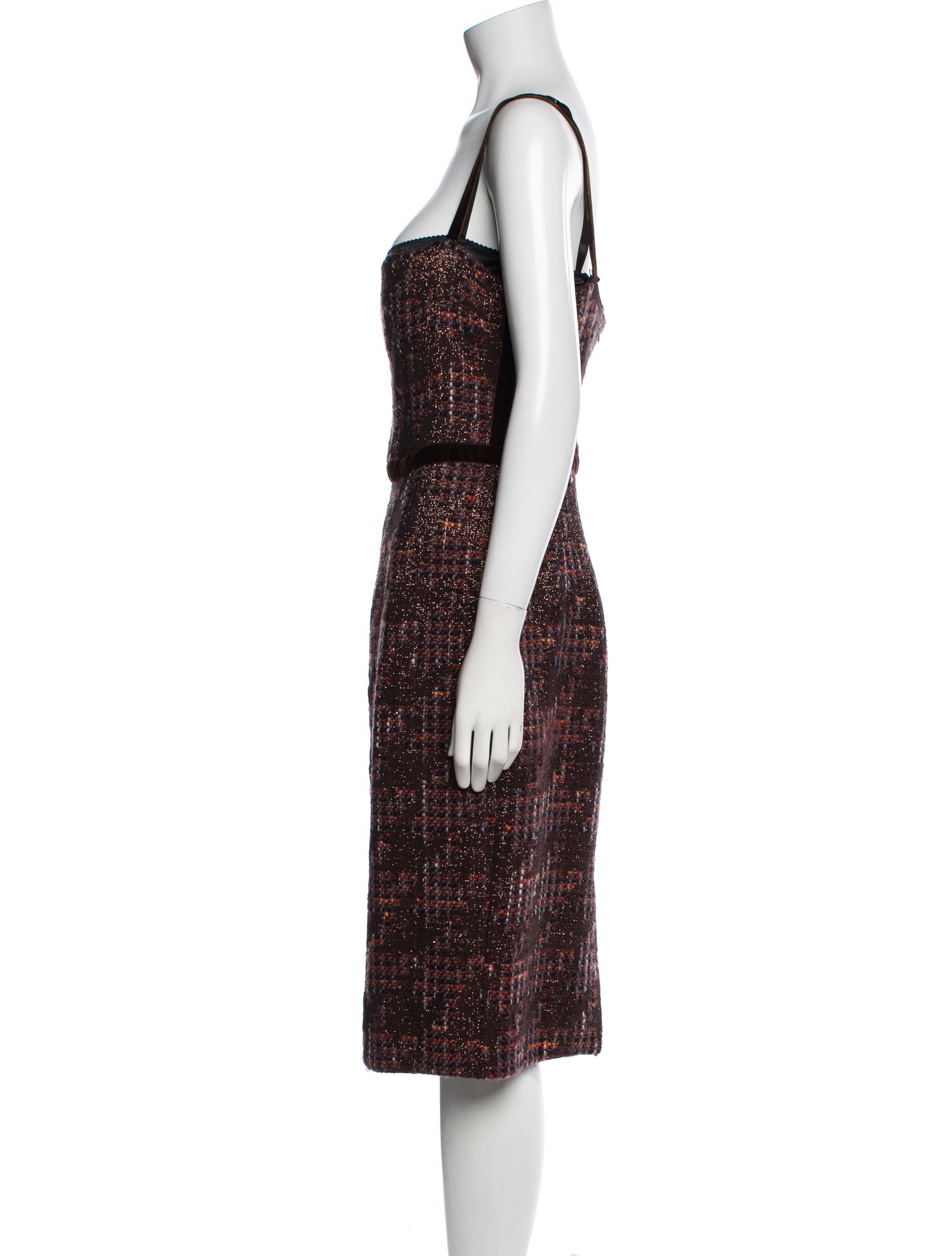 Dolce & Gabbana Virgin Wool Midi Length Dress