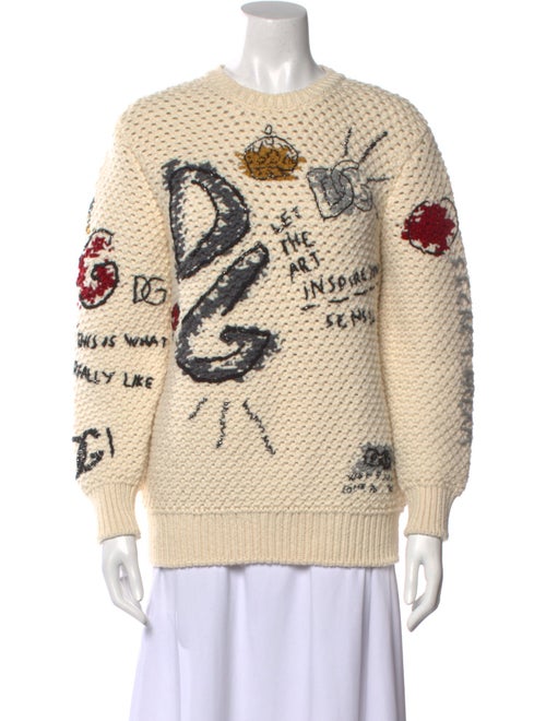 Dolce & Gabbana Virgin Wool Printed Sweater