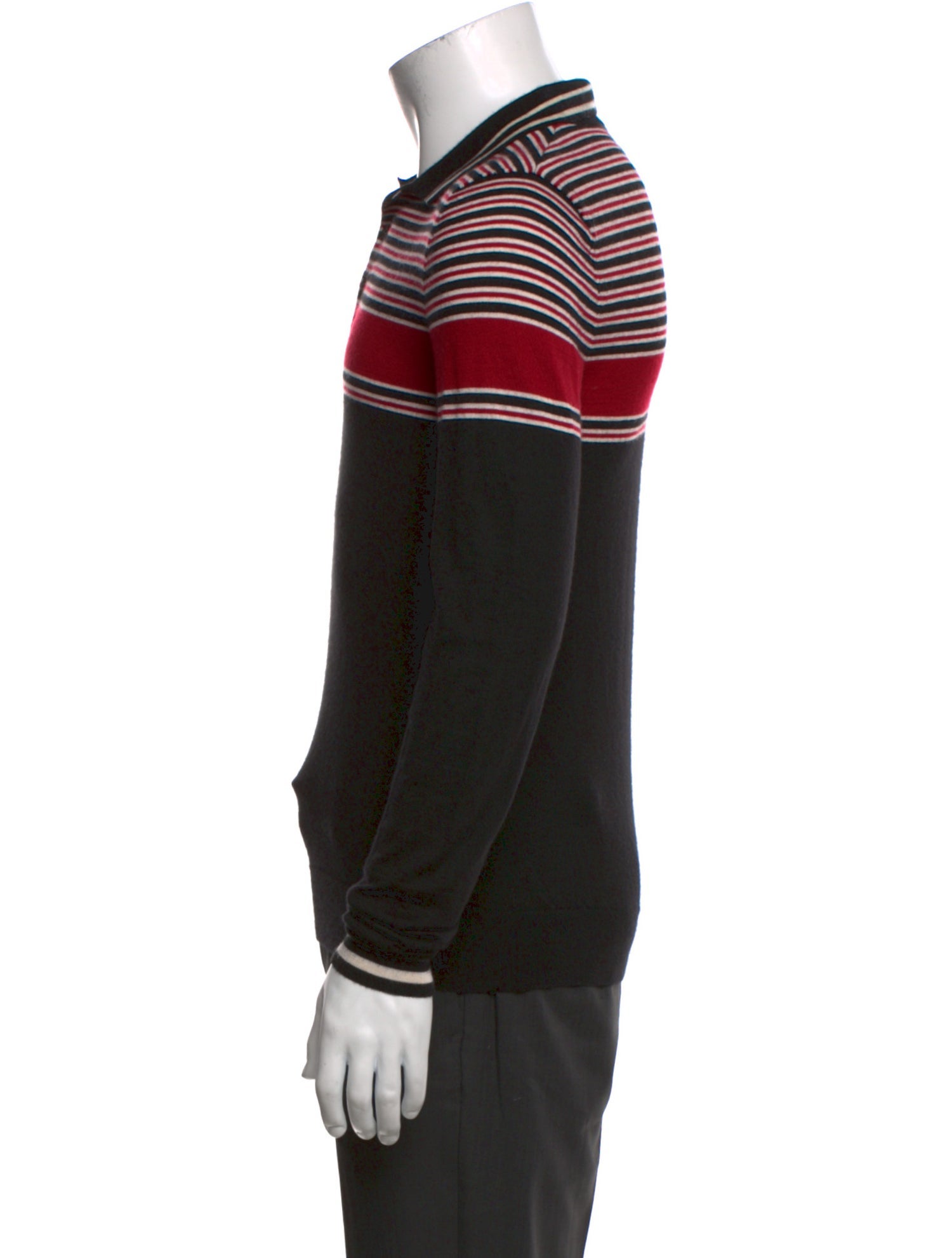 Dolce & Gabbana Cashmere Striped Polo Sweater