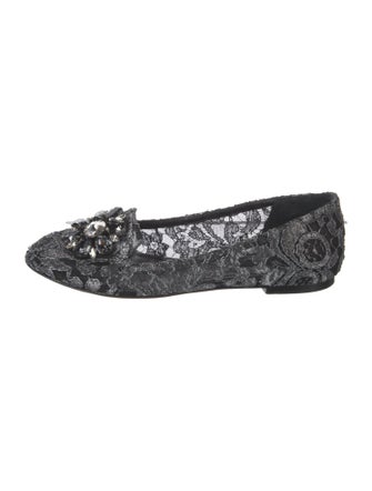 Dolce & Gabbana Lace Lace Pattern Ballet Flats