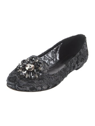 Dolce & Gabbana Lace Lace Pattern Ballet Flats