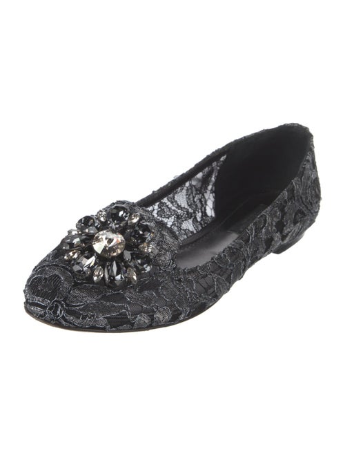 Dolce & Gabbana Lace Lace Pattern Ballet Flats