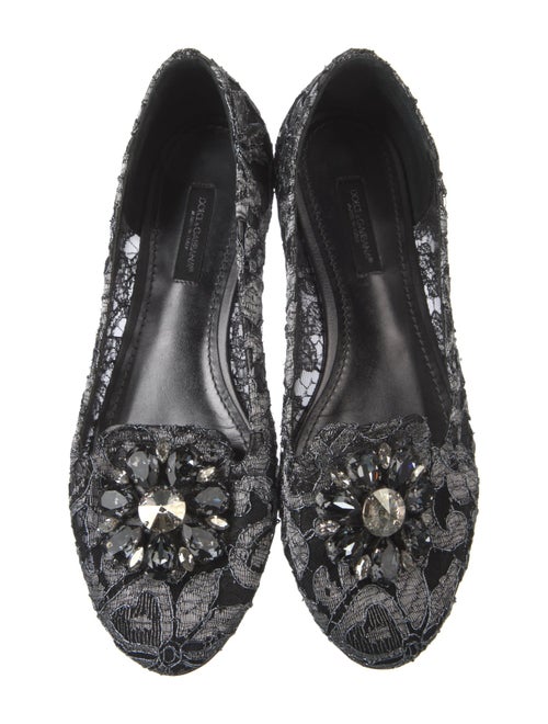 Dolce & Gabbana Lace Lace Pattern Ballet Flats