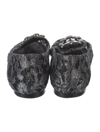 Dolce & Gabbana Lace Lace Pattern Ballet Flats