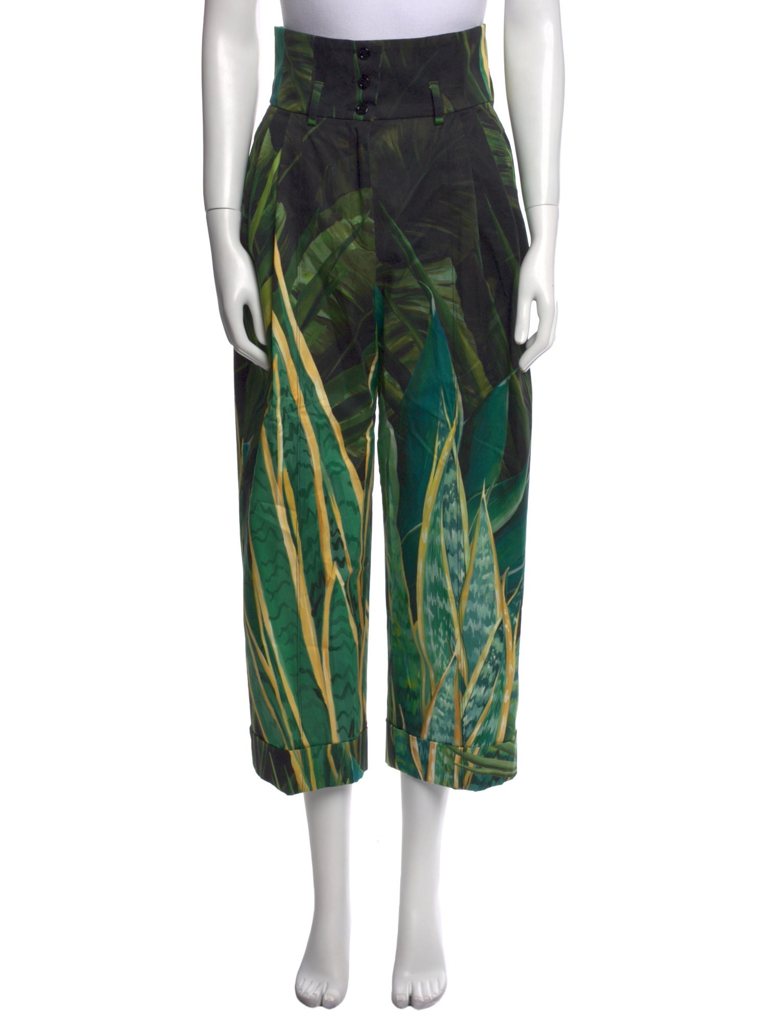 Dolce & Gabbana Printed Wide Leg Pants