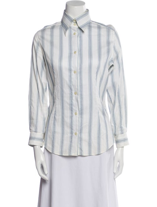 Dolce & Gabbana Striped Long Sleeve Button-Up Top