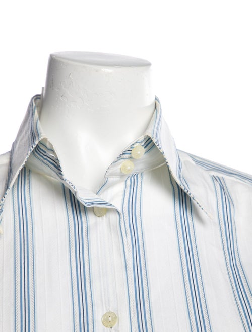 Dolce & Gabbana Striped Long Sleeve Button-Up Top