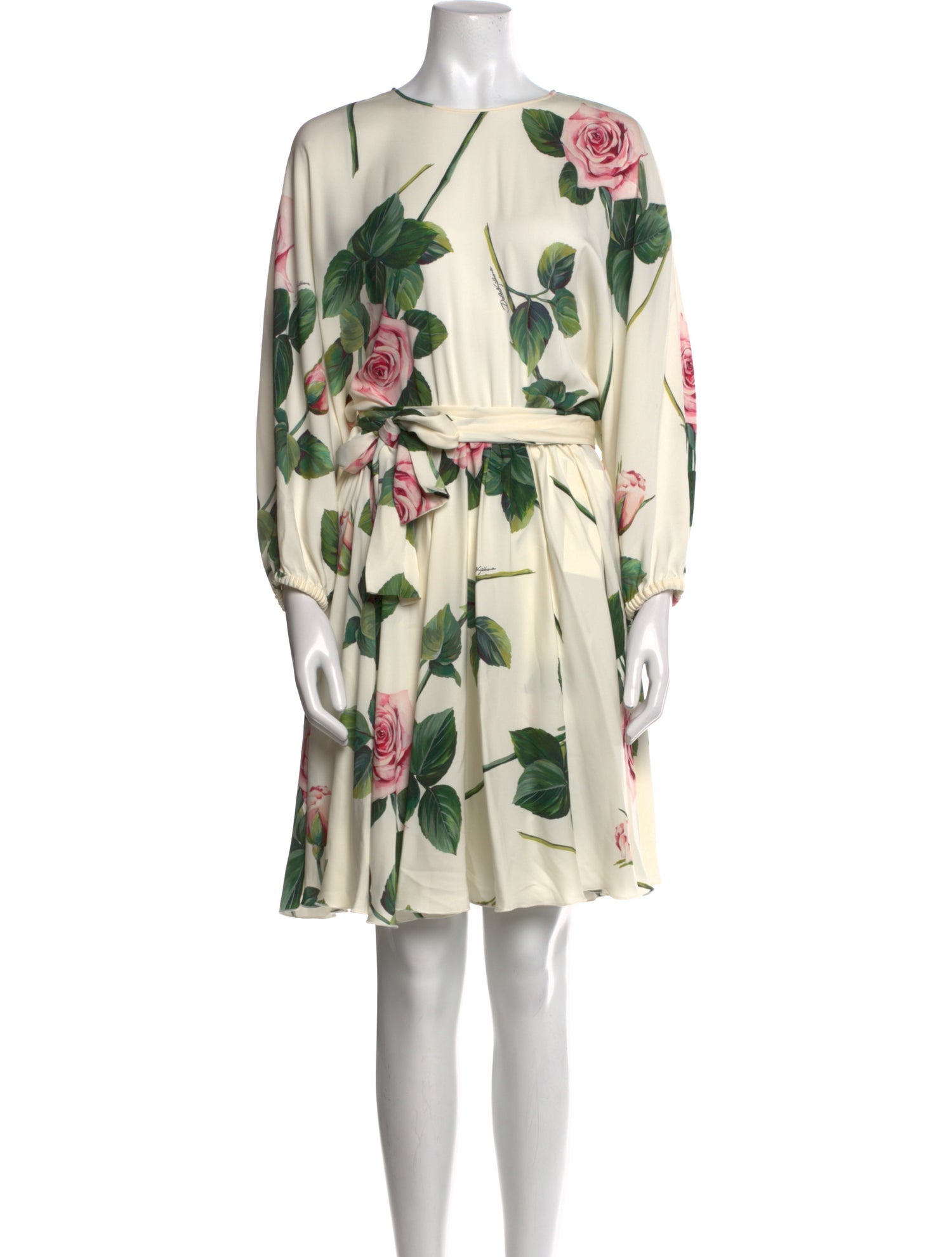 Dolce & Gabbana Silk Knee-Length Dress w/ Tags