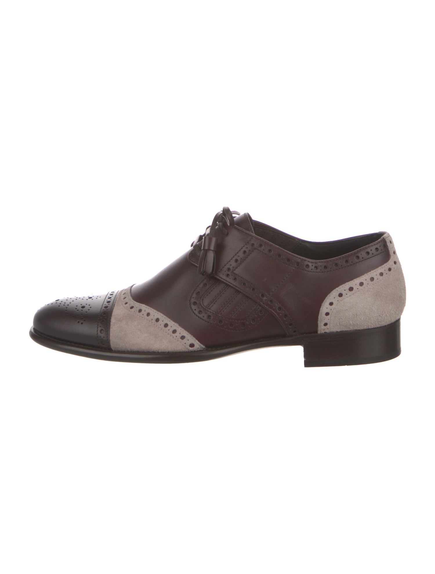 Dolce & Gabbana Leather Colorblock Pattern Brogues
