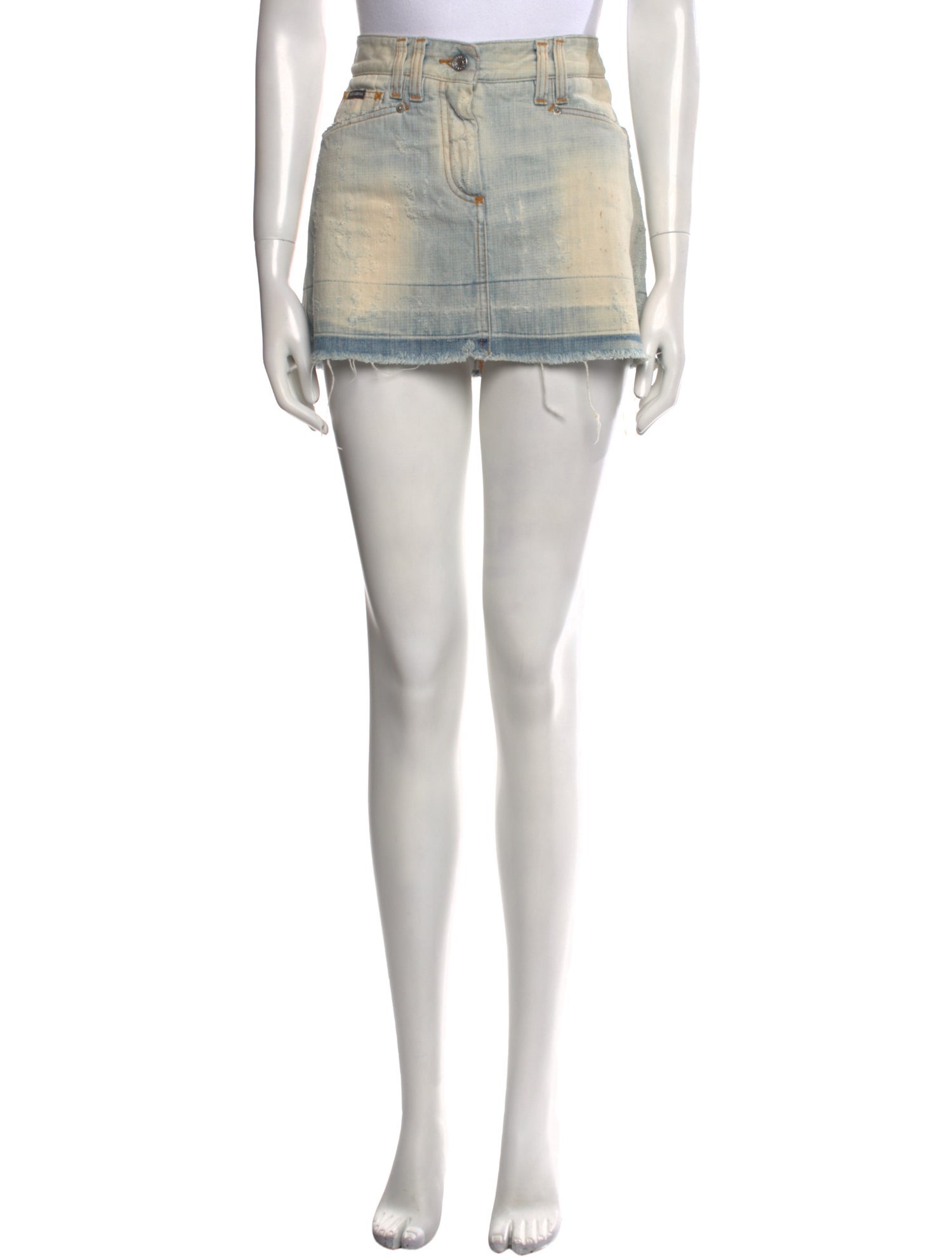 Dolce & Gabbana Lace Trim Embellishment Mini Skirt