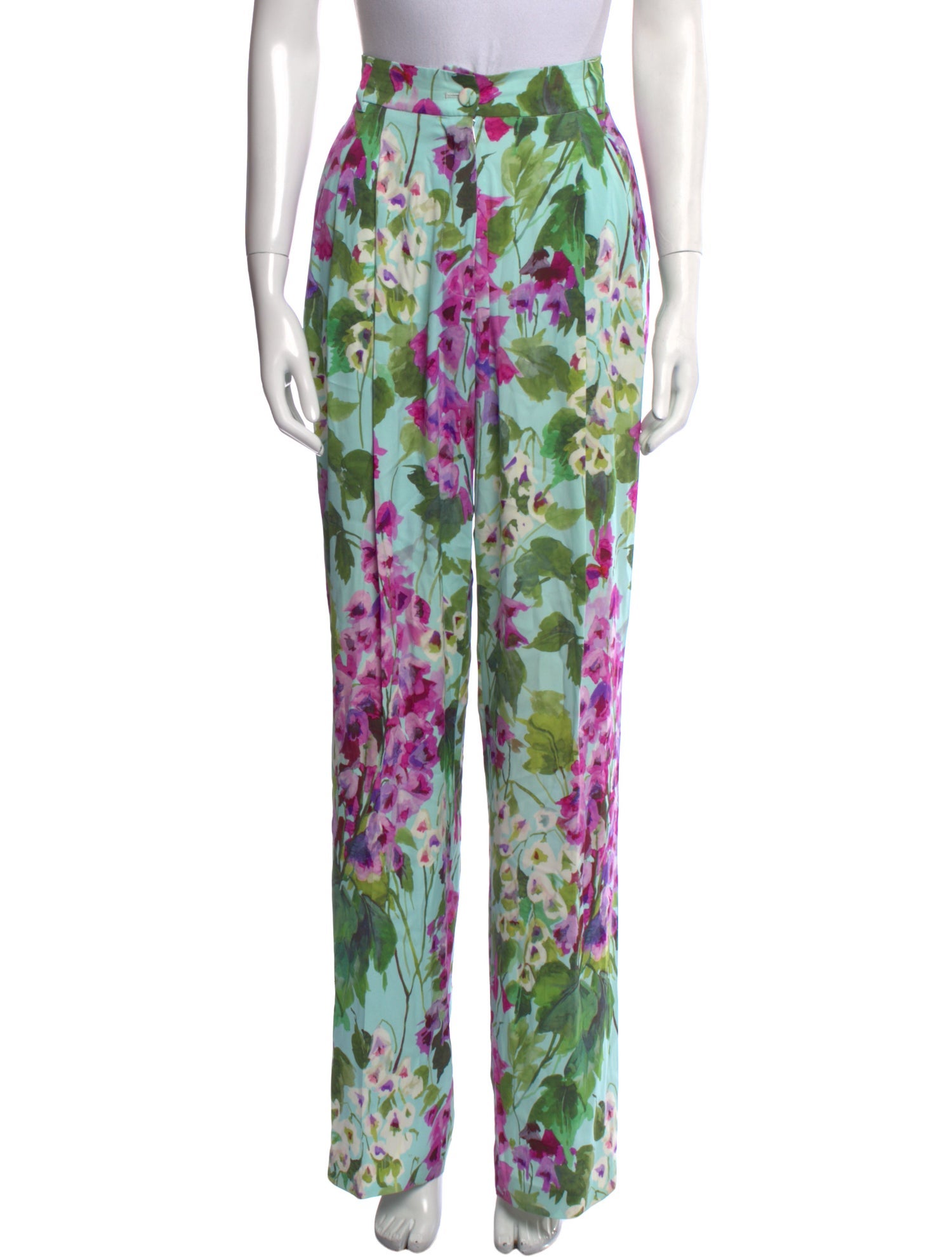 Dolce & Gabbana Silk Wide Leg Pants