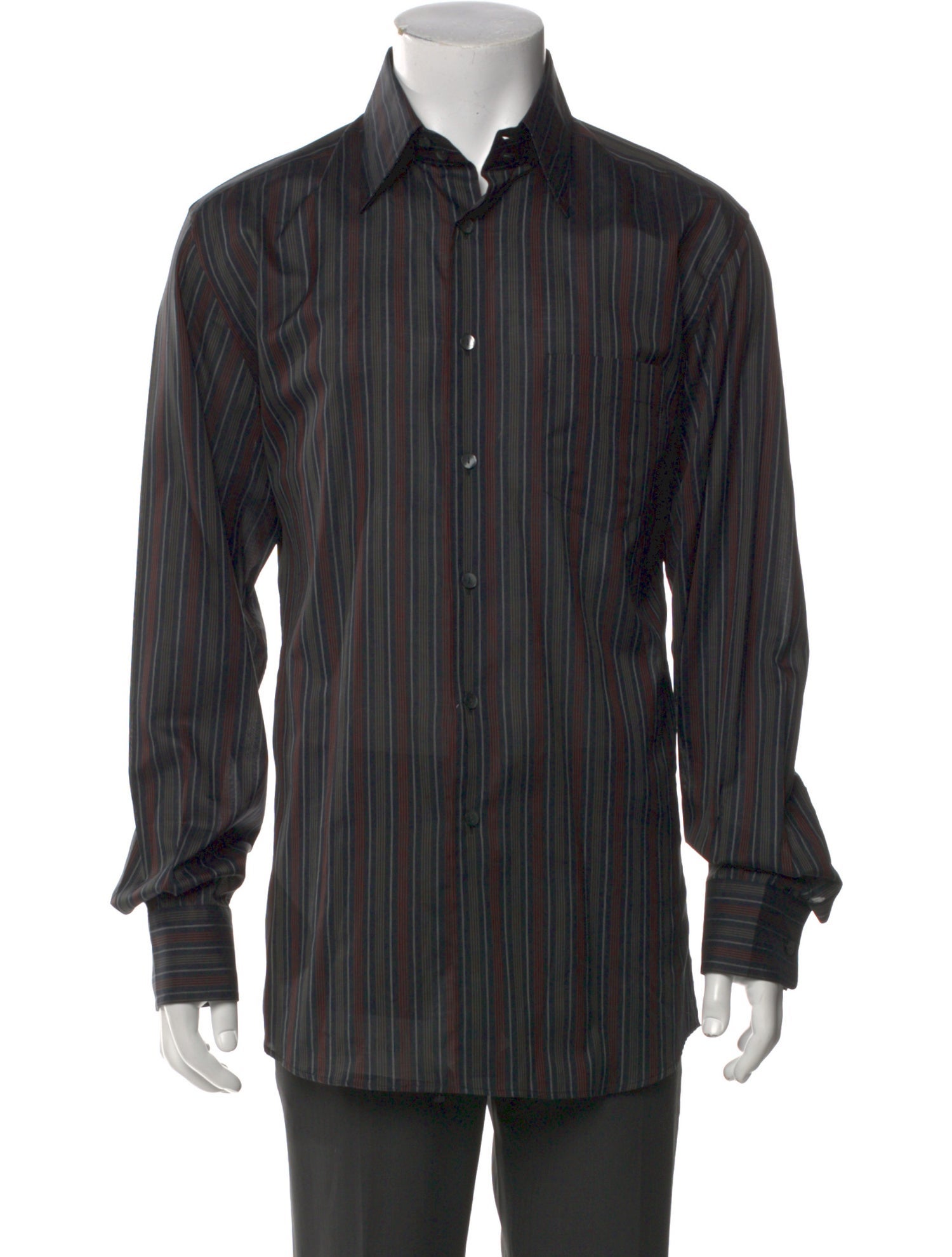 Dolce & Gabbana Striped Long Sleeve Dress Shirt