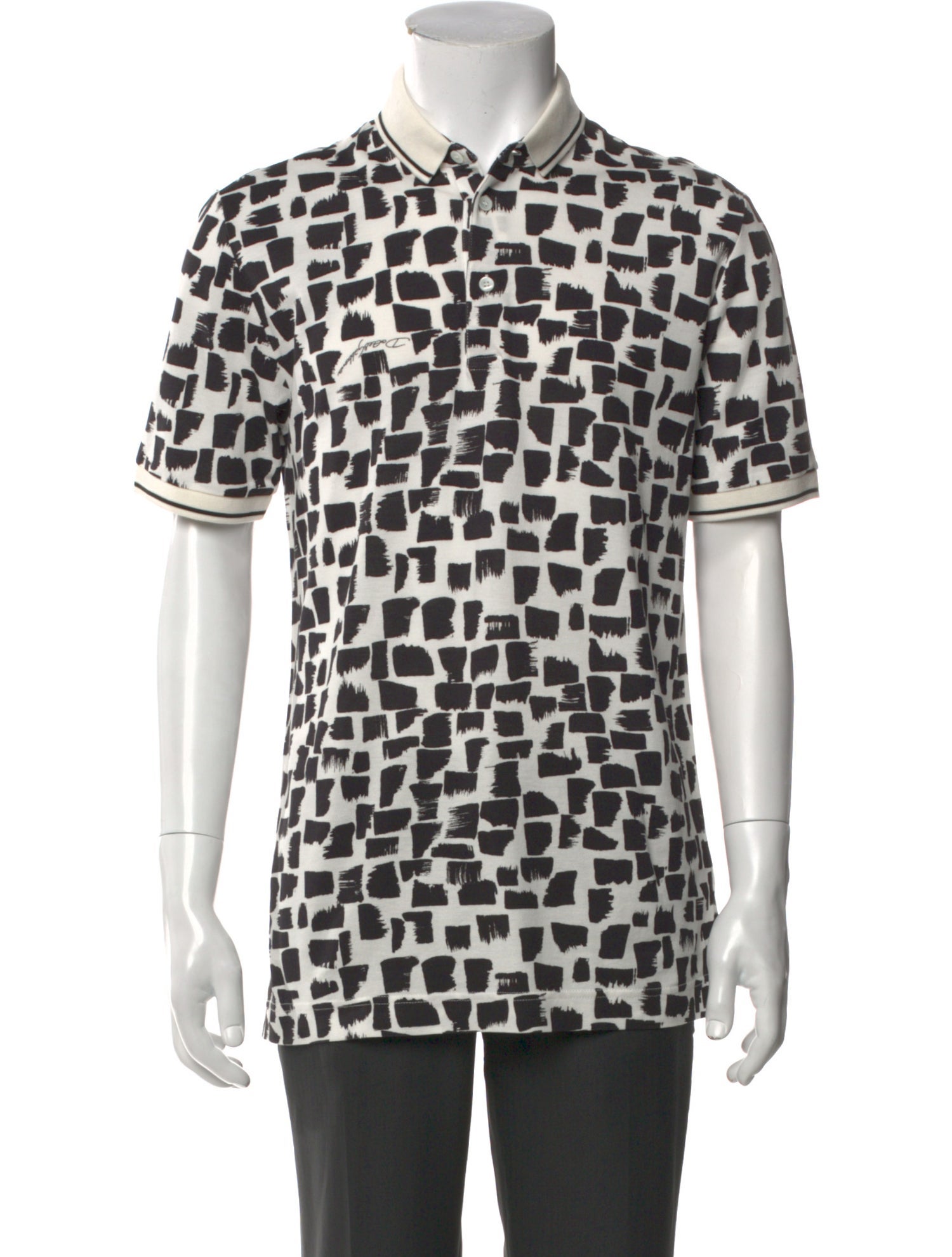 Dolce & Gabbana Printed Collar Polo Shirt