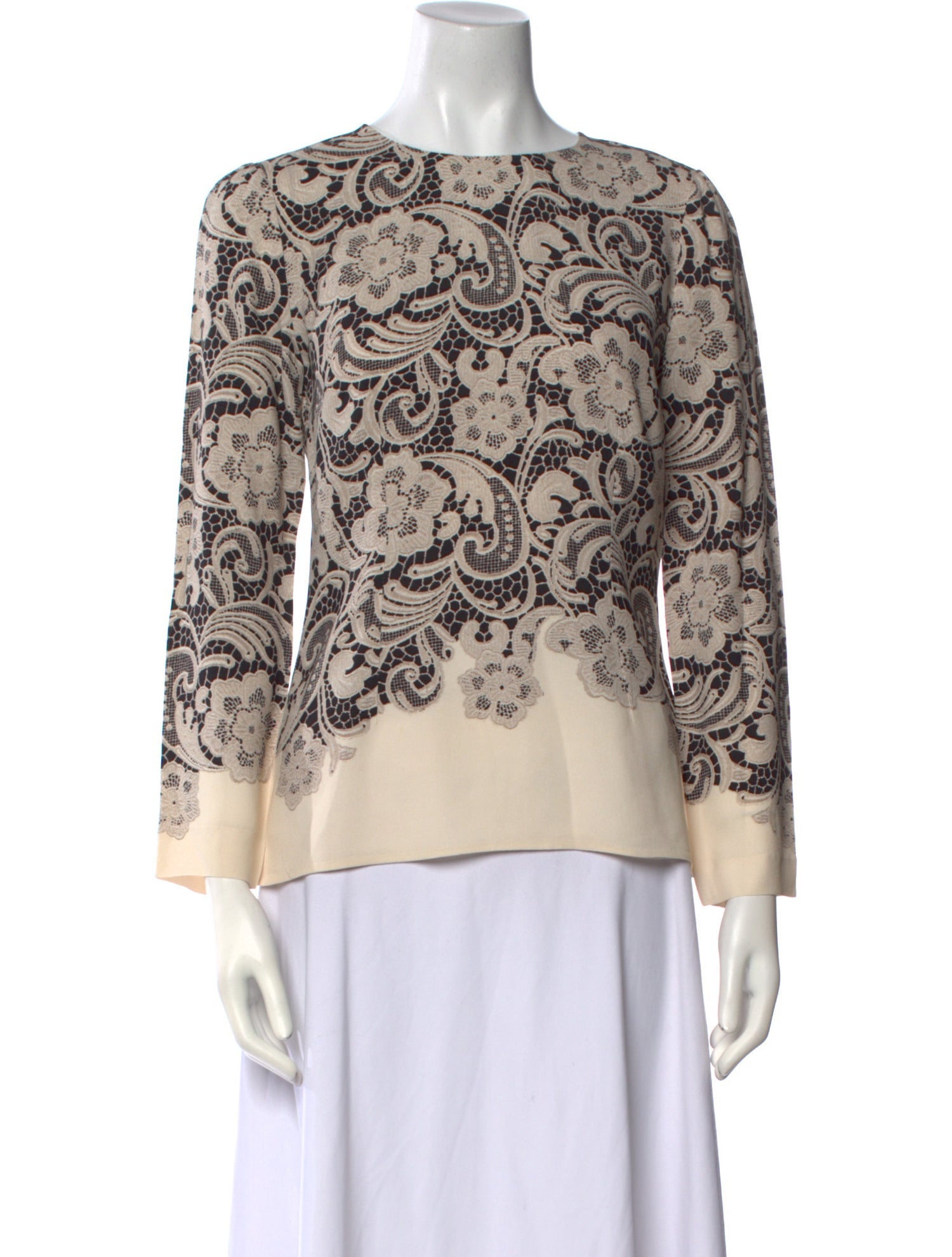 Dolce & Gabbana Silk Lace Pattern Sweatshirt