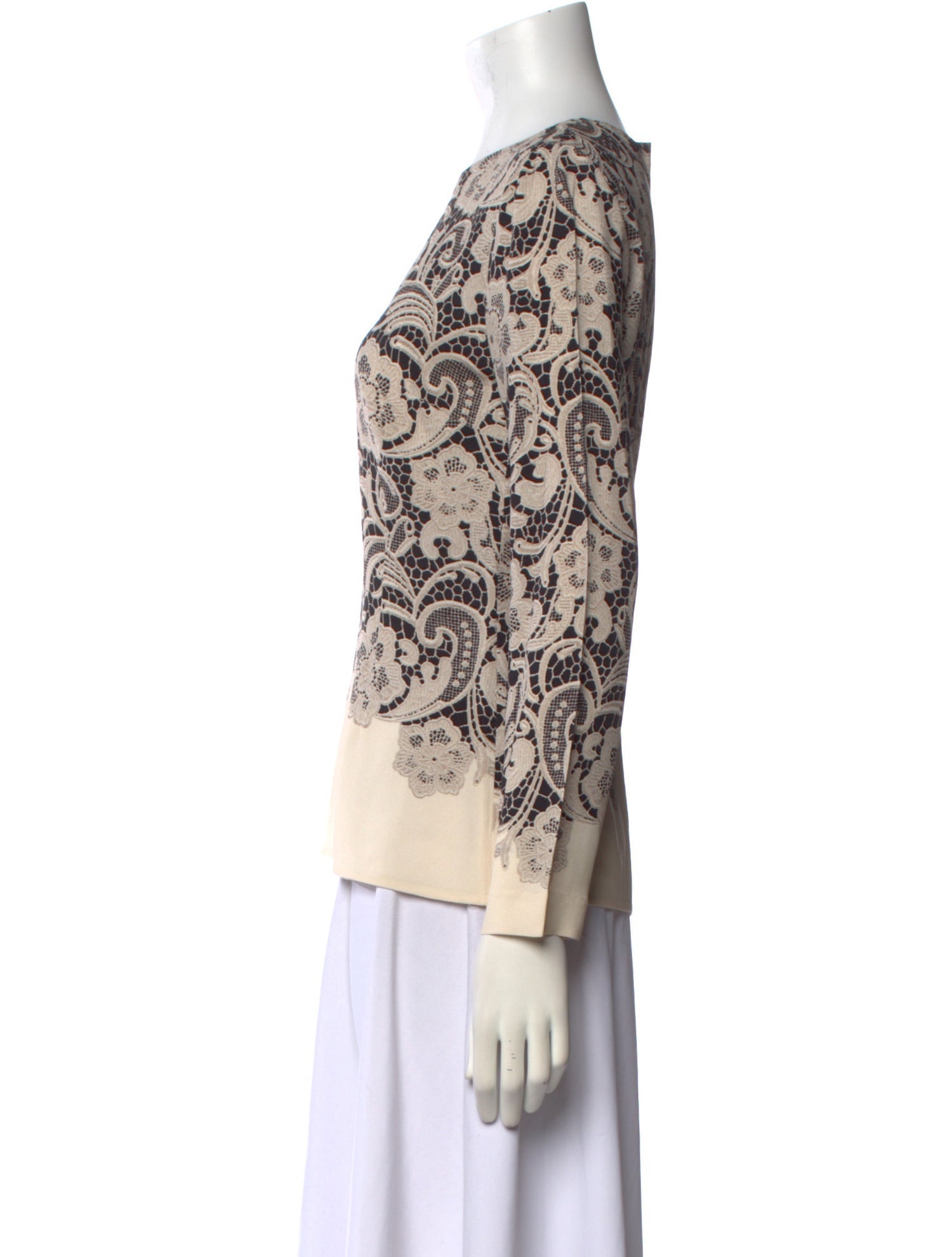 Dolce & Gabbana Silk Lace Pattern Sweatshirt